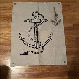 The Land Of Nod Wall Art And Anchor Hook
Wall art is approximately 35”x28”